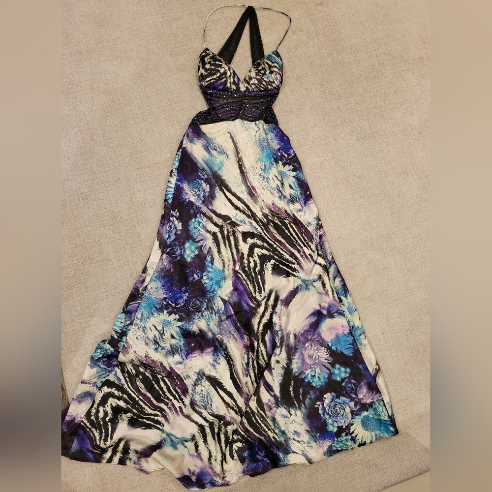 Caché Beautiful Long Halter Dress Size 6